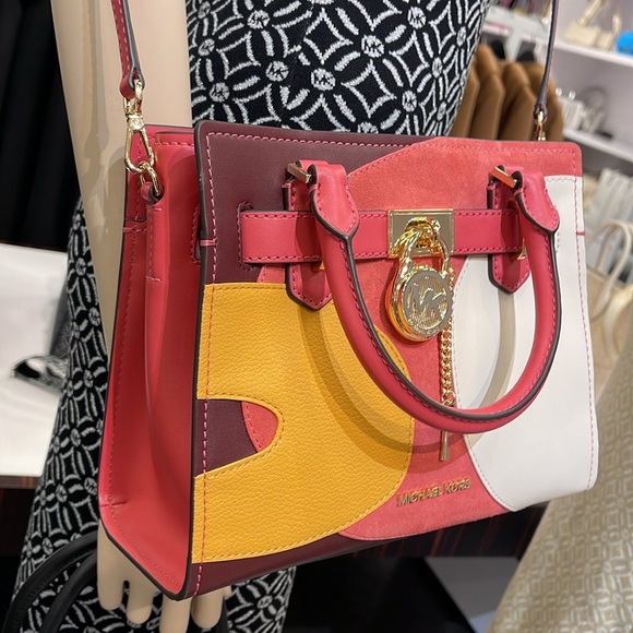 MICHAEL KORS Hamilton Small Two-Tone Satchel
COLOR LIGHT BERRY SHERBET MULTI
NWT - Picture 11 of 16